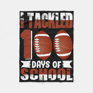 Ich habe 100 Tage Schule 100. Tag Fußball Stude Fleecedecke