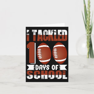 Ich habe 100 Tage Schule 100. Tag Fußball Stude Karte