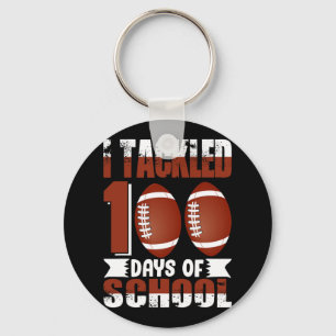 Ich habe 100 Tage Schule 100. Tag Fußball Stude Schlüsselanhänger