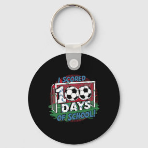 Ich habe 100 Tage Schule Fußballspieler Klüger erz Schlüsselanhänger