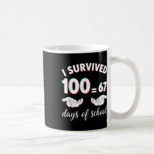 Ich habe 100 Tage Schule überlebt Lustig 67 Meme M Kaffeetasse