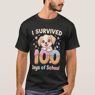 Ich habe 100 Tage Schule überlebt Lustiger Punny H T-Shirt