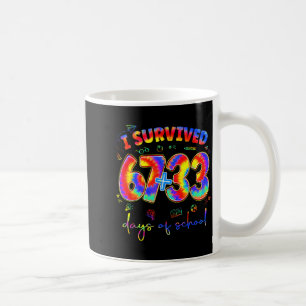 Ich habe 100 Tage Schule überlebt Tiedye Lustiger Kaffeetasse