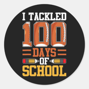 Ich habe 100 Tage Schulfußball am 100. Runder Aufkleber