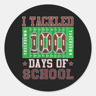 Ich habe 100 Tage Schulfußball am 100. Runder Aufkleber