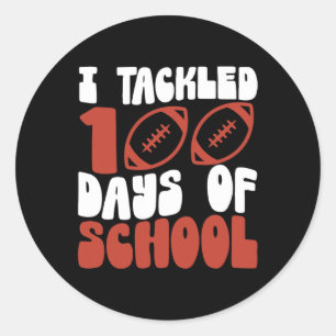 Ich habe 100 Tage Schulfußball am 100. Tag geklats Runder Aufkleber