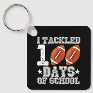 Ich habe 100 Tage Schulfußball bewältigt Schlüsselanhänger