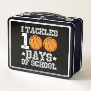 Ich habe 100 Tage Schulsport Basketball gemeistert Metall Brotdose