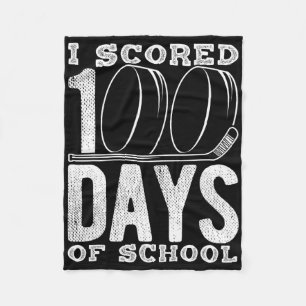 Ich habe 100 Tage Schultag-Hockey erzielt Fleecedecke