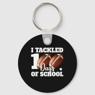 Ich habe 100 Tage Schulzeit 100 Tage Fußball verbr Schlüsselanhänger