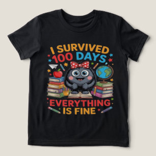 Ich habe 100 Tage überlebt, süßes Monster-Shirt Tri-Blend Shirt