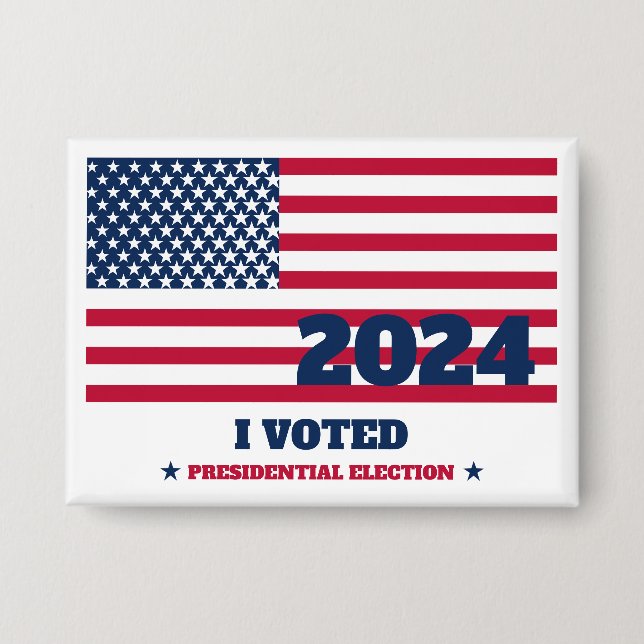 Ich habe 2024 für die Präsidentschaftswahl in den  Button