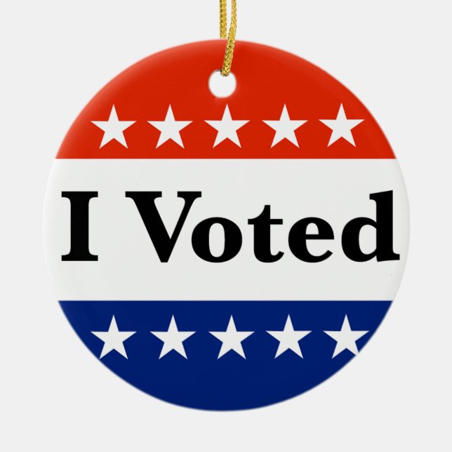 Ich habe 2026 gewählt keramik ornament (Vorne)