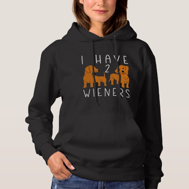 Ich habe 2 Dackeln Hoodie (Vorderseite)