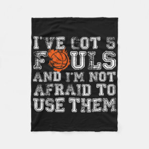 Ich habe 5 Fouls Bysketbyll Geschenke Männer Fraue Fleecedecke