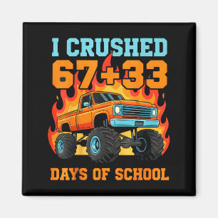 Ich habe 67 plus 33 Tage Schul-LKW-Lehrer zerquets Magnet