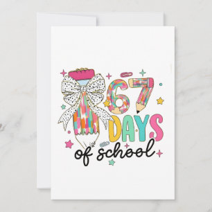 Ich habe 67 Schultage überlebt 100 Tage Schule Dankeskarte