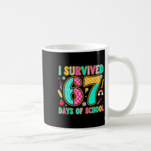 Ich habe 67 Schultage überlebt Lustiges Meme Lehre Kaffeetasse
