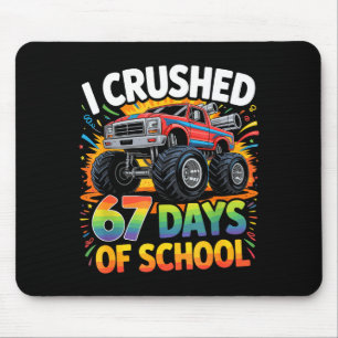 Ich habe 67 Schultage zerquetscht Lustiges Meme Ge Mousepad