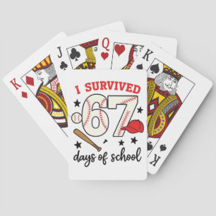 Ich habe 67 Tage Schul-Baseball-Sport 100 überlebt Spielkarten
