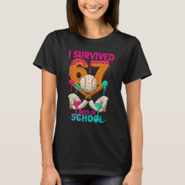Ich habe 67 Tage Schul Eis Sechs Sieben M überlebt T-Shirt