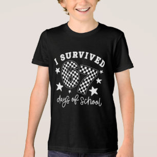 Ich habe 67 Tage Schul-T-Shirt überlebt   Lustiges Tri-Blend Shirt