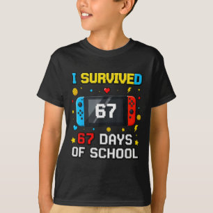 Ich habe 67 Tage Schule überlebt 67 Lustiger Lehre T-Shirt