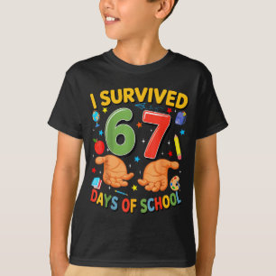 Ich habe 67 Tage Schule überlebt, cooles Lehrer-De T-Shirt
