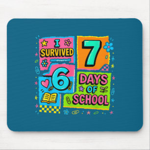 Ich habe 67 Tage Schule überlebt - Farbige lustige Mousepad