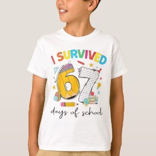 Ich habe 67 Tage Schule überlebt Lustiger Lehrer S T-Shirt