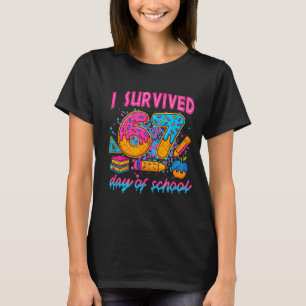 Ich habe 67 Tage Schule überlebt Lustiges Meme Eis T-Shirt