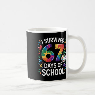 Ich habe 67 Tage Schule überlebt Meme Frauen Lehre Kaffeetasse