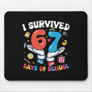 Ich habe 67 Tage Schule überlebt Six Seven 67 Gen Mousepad