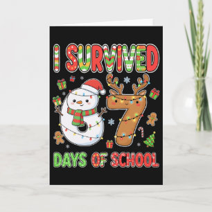 Ich habe 67 Tage Schule überlebt Weihnachts Meme L Karte