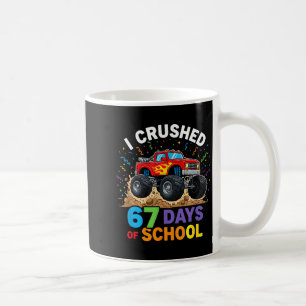 Ich habe 67 Tage Schule zermalmt 67 Meme 6 7 Monst Kaffeetasse