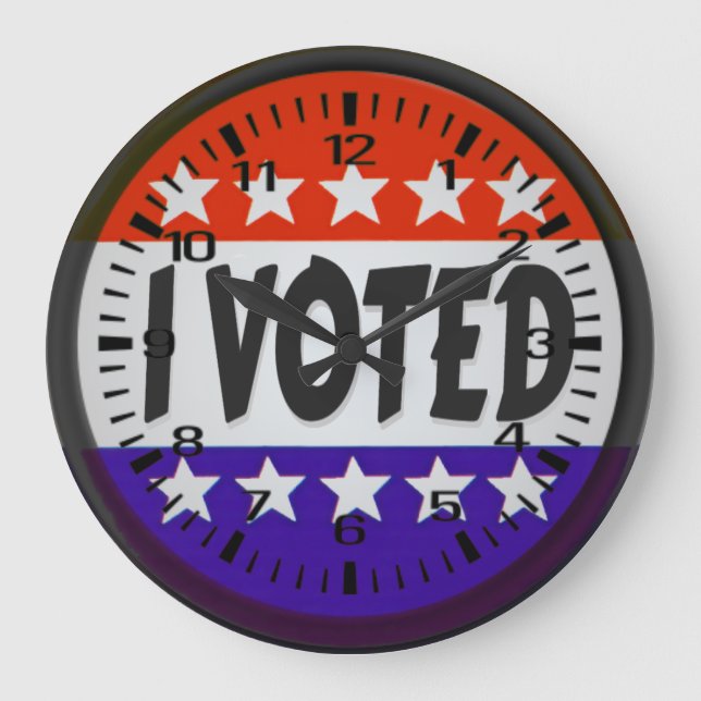 Ich habe abgestimmt große wanduhr (Vorderseite)