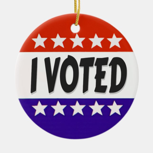 Ich habe abgestimmt keramik ornament (Vorne)