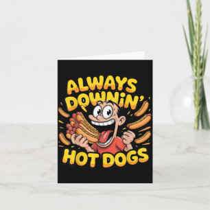 Ich habe ADHS, esse immer Hot Dogs, lustiges Meme Karte