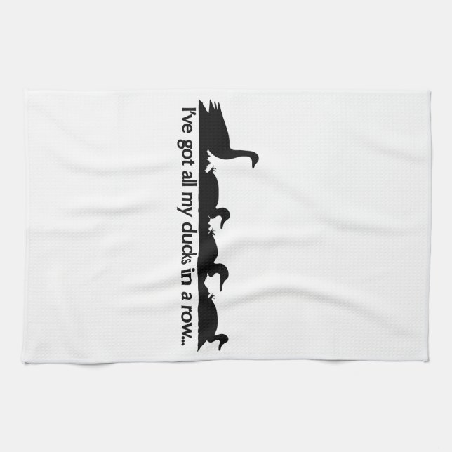 Ich habe alle meine Enten hintereinander got.. Geschirrtuch (Horizontal)