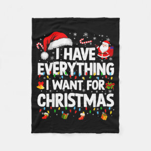 Ich habe alles, was ich für Weihnachten möchte Paa Fleecedecke