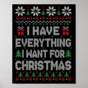 Ich habe alles, was ich zu Weihnachten Gewollt hab Poster