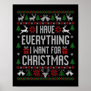 Ich habe alles, was ich zu Weihnachten Gewollt hab Poster