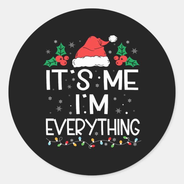 Ich habe alles, was ich zu Weihnachten Gewollt, me Runder Aufkleber (Vorderseite)