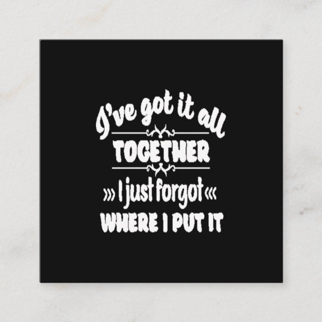 Ich habe alles zusammen got, und ich habe einfach  quadratische visitenkarte (Vorderseite)