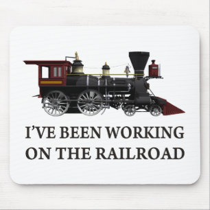 Ich habe an der Eisenbahn gearbeitet Mousepad