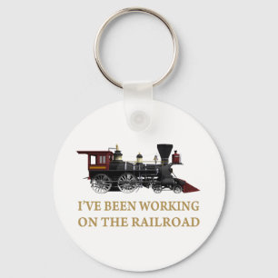 Ich habe an der Eisenbahn gearbeitet Schlüsselanhänger