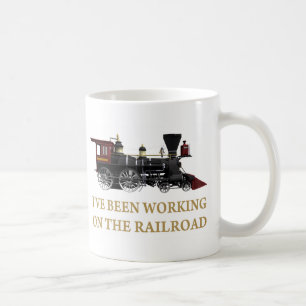 Ich habe an der Eisenbahn gearbeitet Tasse