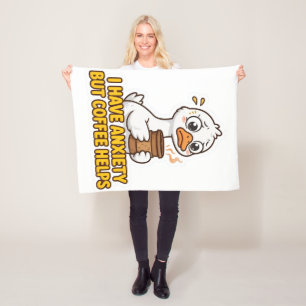 Ich habe Angstzustände, aber Kaffee hilft lustig Fleecedecke