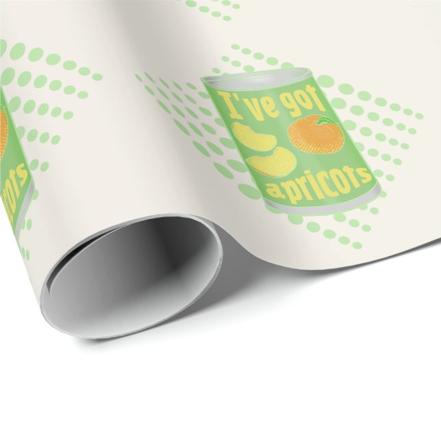 Ich habe Aprikosen got Geschenkpapier (Rolleneckpunkt)
