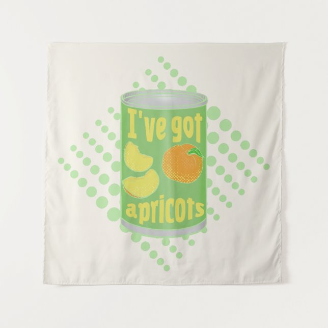 Ich habe Aprikosen got Wandteppich (Vorderseite)